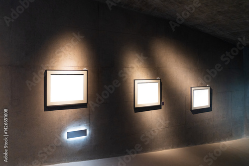 Obraz na płótnie blank frame in gallery w salonie