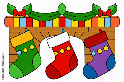 Christmas socks with gifts
