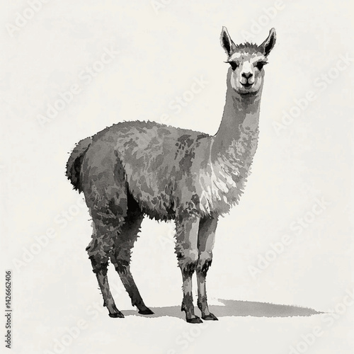 Alpaca aurora alpaca isolated watercolor vector illustration svg 