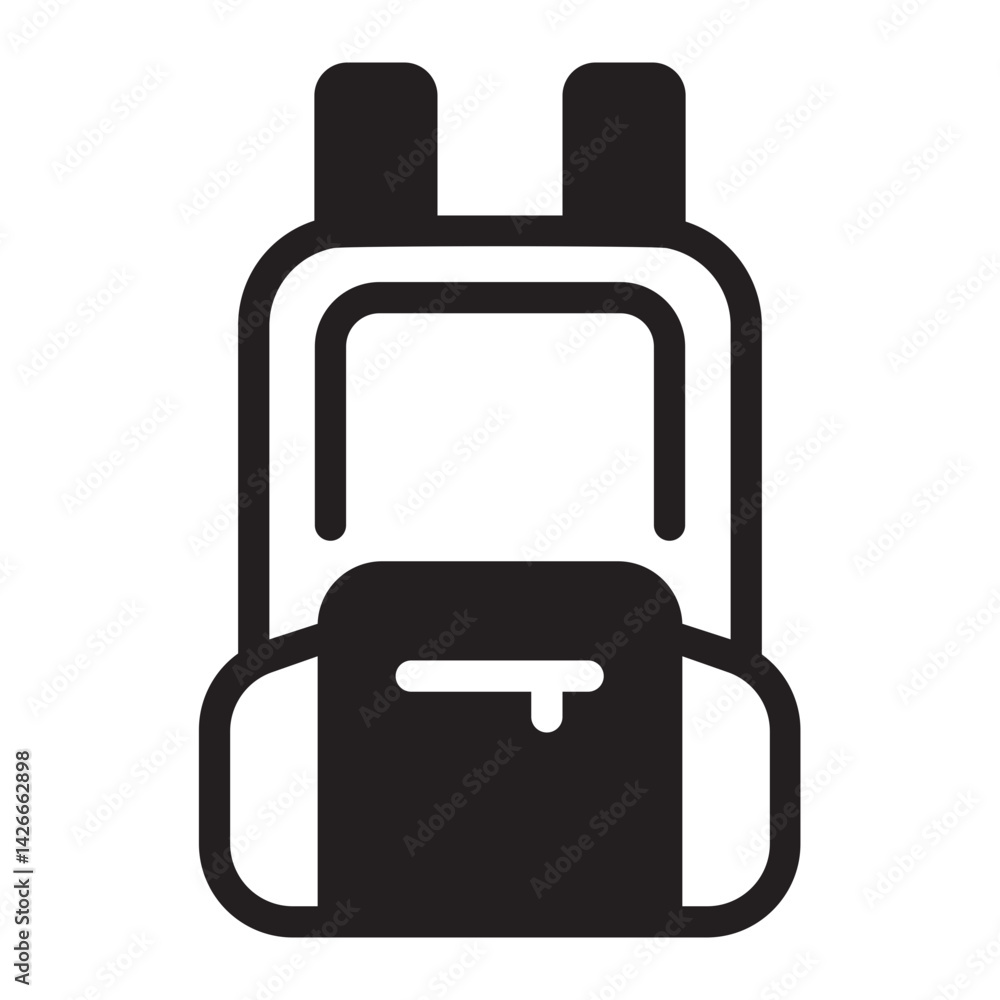 Fototapeta premium backpack glyph icon