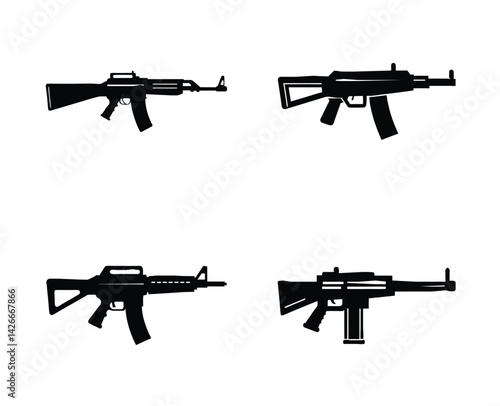 Modern smart Beautiful guns icon vector template Editable graphic design