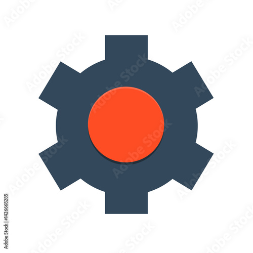 	
Simple cogwheel icon design for settings feature for apps and systems. Vector illustration.	
