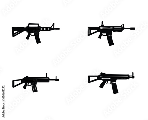 Modern smart Beautiful guns icon vector template Editable graphic design