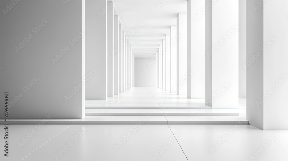 Minimalist architectural design indoor space white background contemporary style clean lines Minimalist architectural design indoor space white background contemporary style clean lines