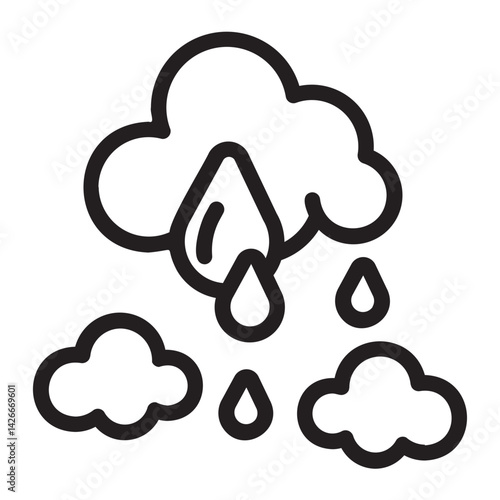 rain line icon