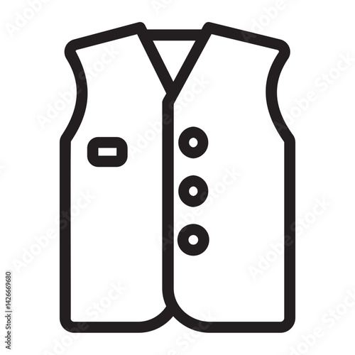 Waistcoat  line icon