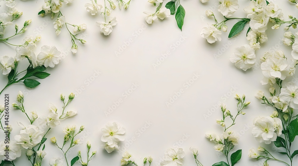 Calm floral arrangement on pure white background a nature-inspired decorative composition Calm floral arrangement on pure white background a nature-inspired decorative composition