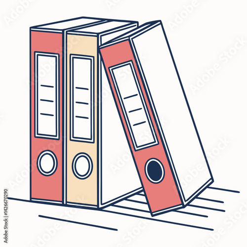 Binder silhouette vector illustration
