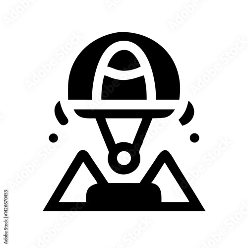 Astronaut Landing Capsule Icon Design
