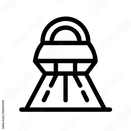 Astronaut Landing Capsule Icon Design