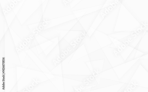 Modern abstract white geometric pattern background grey triangle polygon