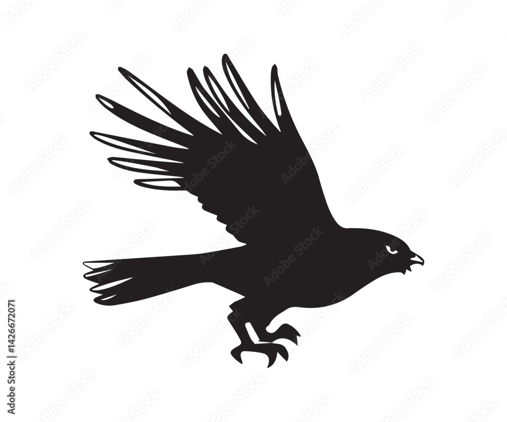 Obraz premium eagle silhouette vector