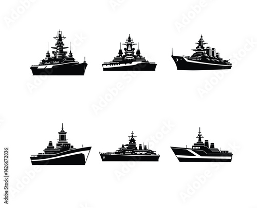modern Clean beautiful warship design template vector illustration editable graphic design