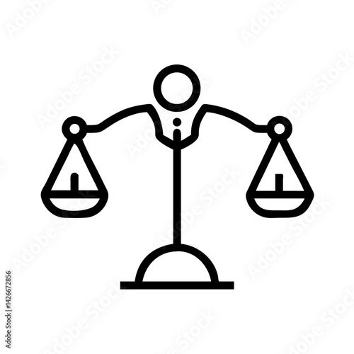 Balance Scale for Leader Choice Icon Design