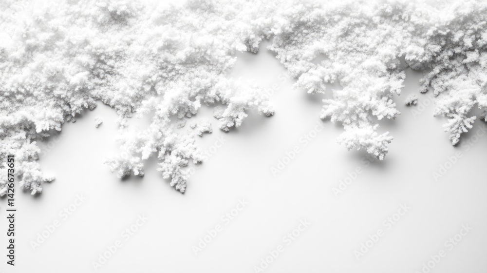 Fototapeta premium Snow-covered surface winter landscape photography pure white background aesthetic view nature concept