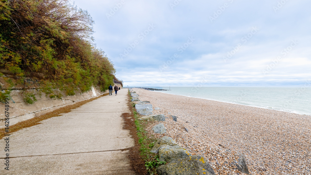 Folkestone beach, in England on winter