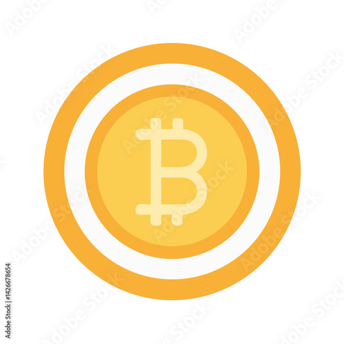 Bitcoin Coin Icon Design