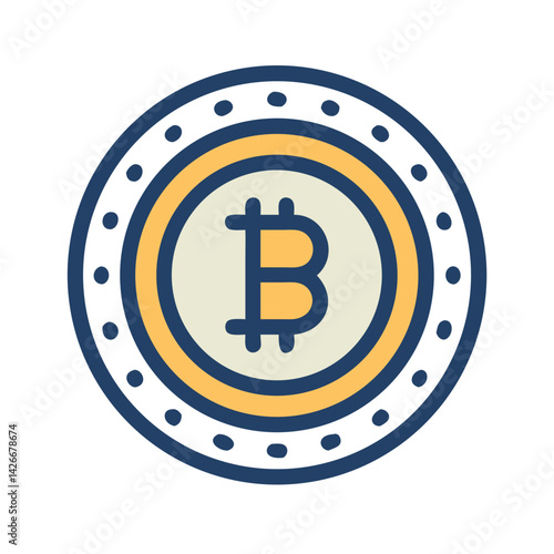 Bitcoin Coin Icon Design