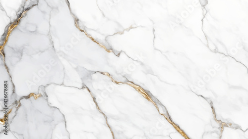 Luxurious white Carrara statuaries marble texture background. Calacatta glossy marble with golden streaks. Luxury White Gold Marble texture background vector. Luxurious floor marbling texture design.