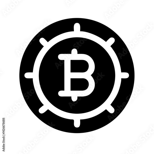Bitcoin Coin Icon Design