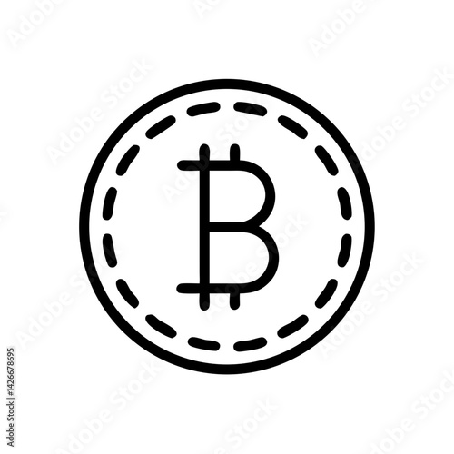 Bitcoin Coin Icon Design