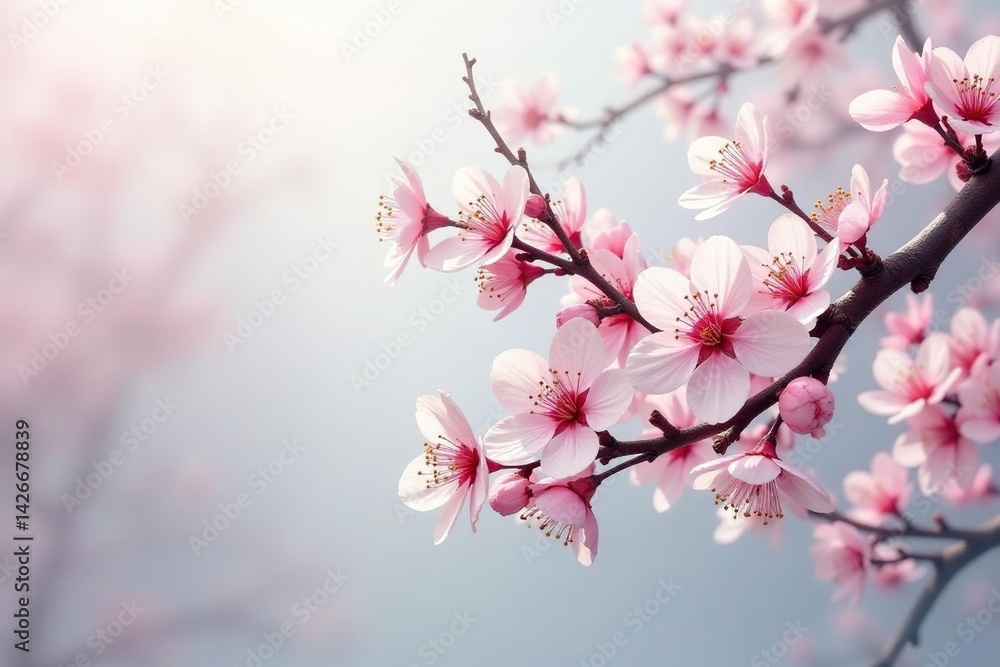 Intricate sakura branch pattern, white and pink blossoms, elegant design , spring season, cherry, floral Intricate sakura branch pattern, white and pink blossoms, elegant design , spring season, cherry, floral