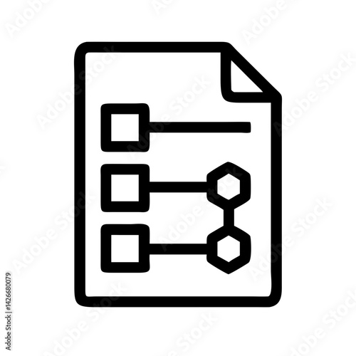 Blockchain Ledger Sheets Icon Design