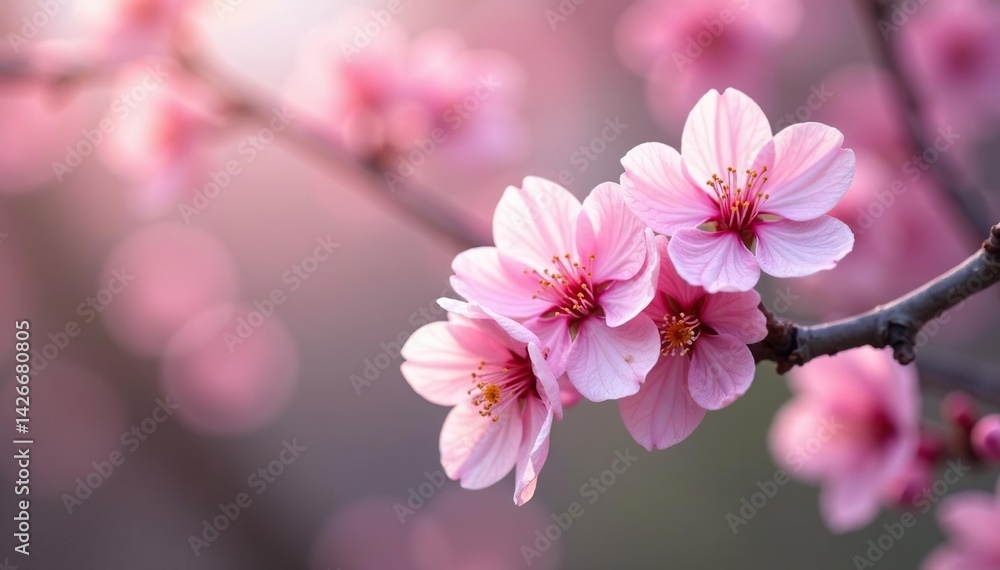 Delicate pink sakura blossoms, intricate branch pattern, design, branch Delicate pink sakura blossoms, intricate branch pattern, design, branch