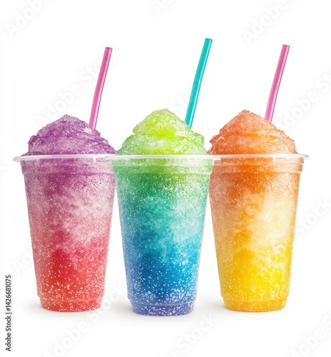 Rainbow Frozen Drinks: Vibrant Cups of Summer Delight