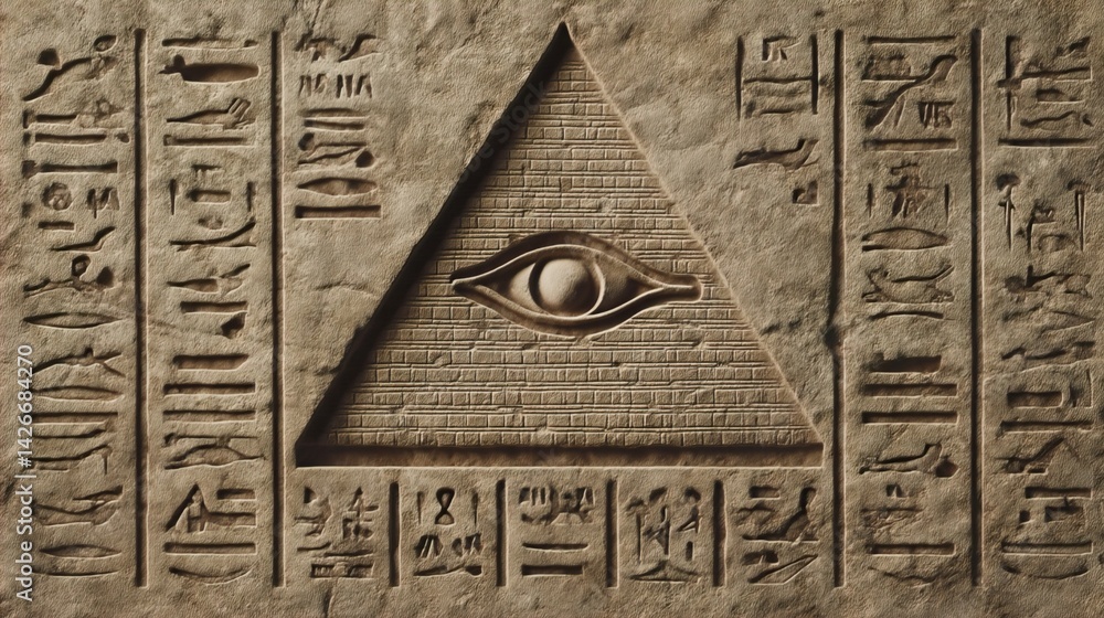 Obraz premium Ancient Egyptian hieroglyphs