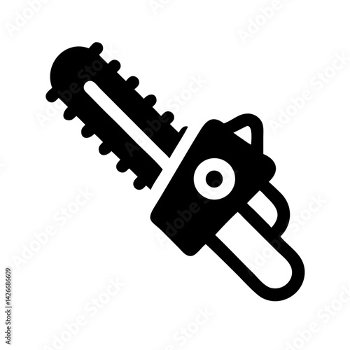 Chainsaw for Cutting Wood Icon Design