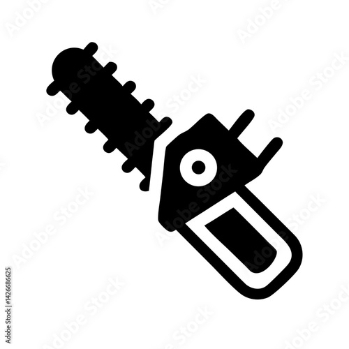 Chainsaw for Cutting Wood Icon Design