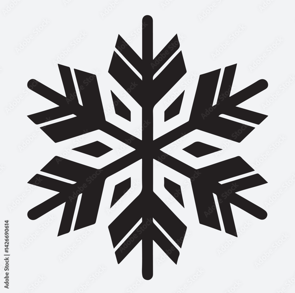 a simple snowflake silhouette vector art illustration, snowflake vector illustration a simple snowflake silhouette vector art illustration, snowflake vector illustration