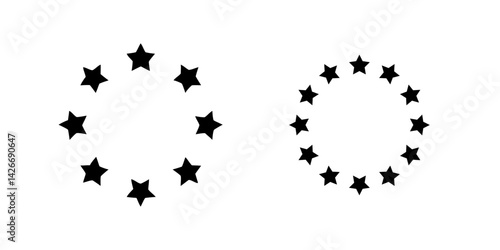 Se of vector icons of Europe flag for travel or political projects. Scalable and editable for banners posters or educational materials