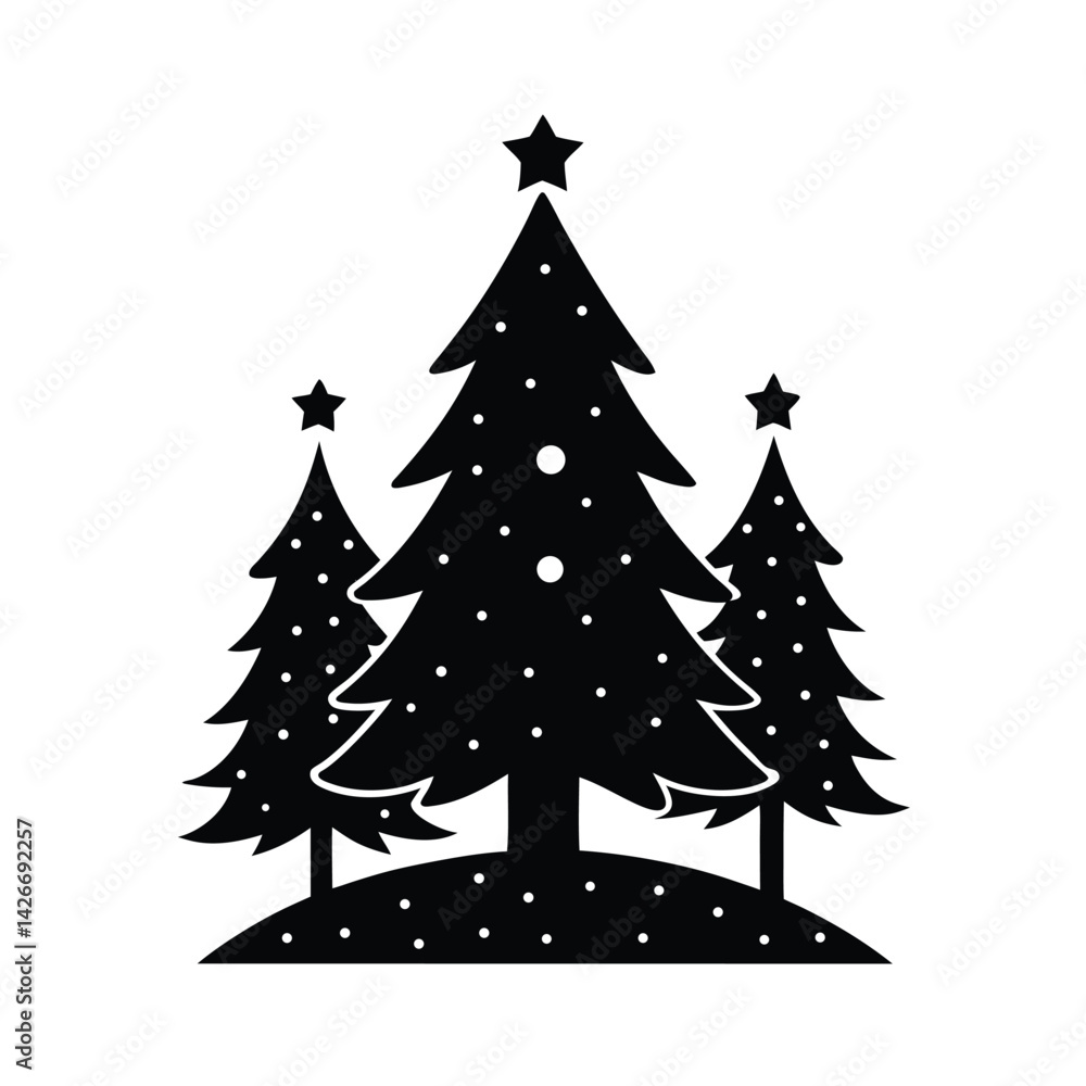 Obraz premium christmas tree set