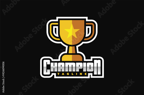 trophy champion star logo