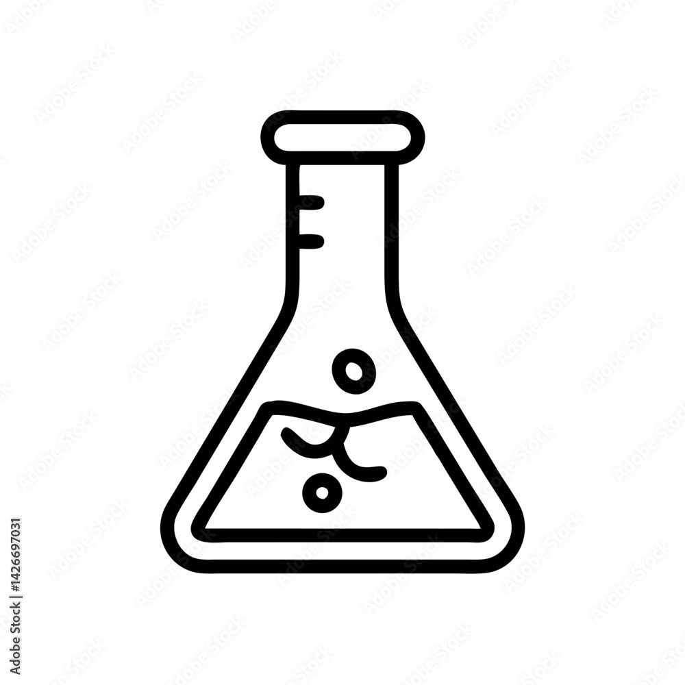 Chemical Beaker with Hazard Contents Icon Design Chemical Beaker with Hazard Contents Icon Design