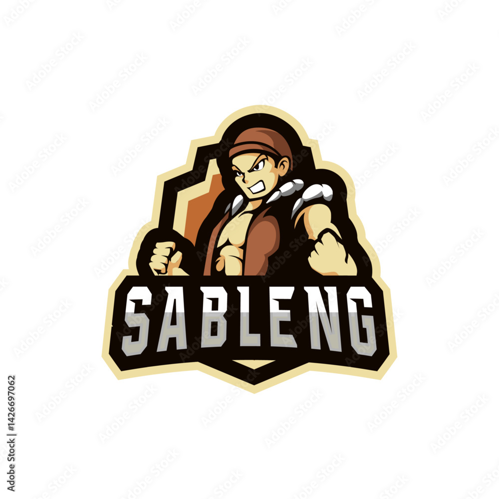 SABLENG: An illustration with the word SABLENG in the image. This image showcases a muscular character ready for battle, showcasing strength and energy. SABLENG: An illustration with the word SABLENG in the image. This image showcases a muscular character ready for battle, showcasing strength and energy.