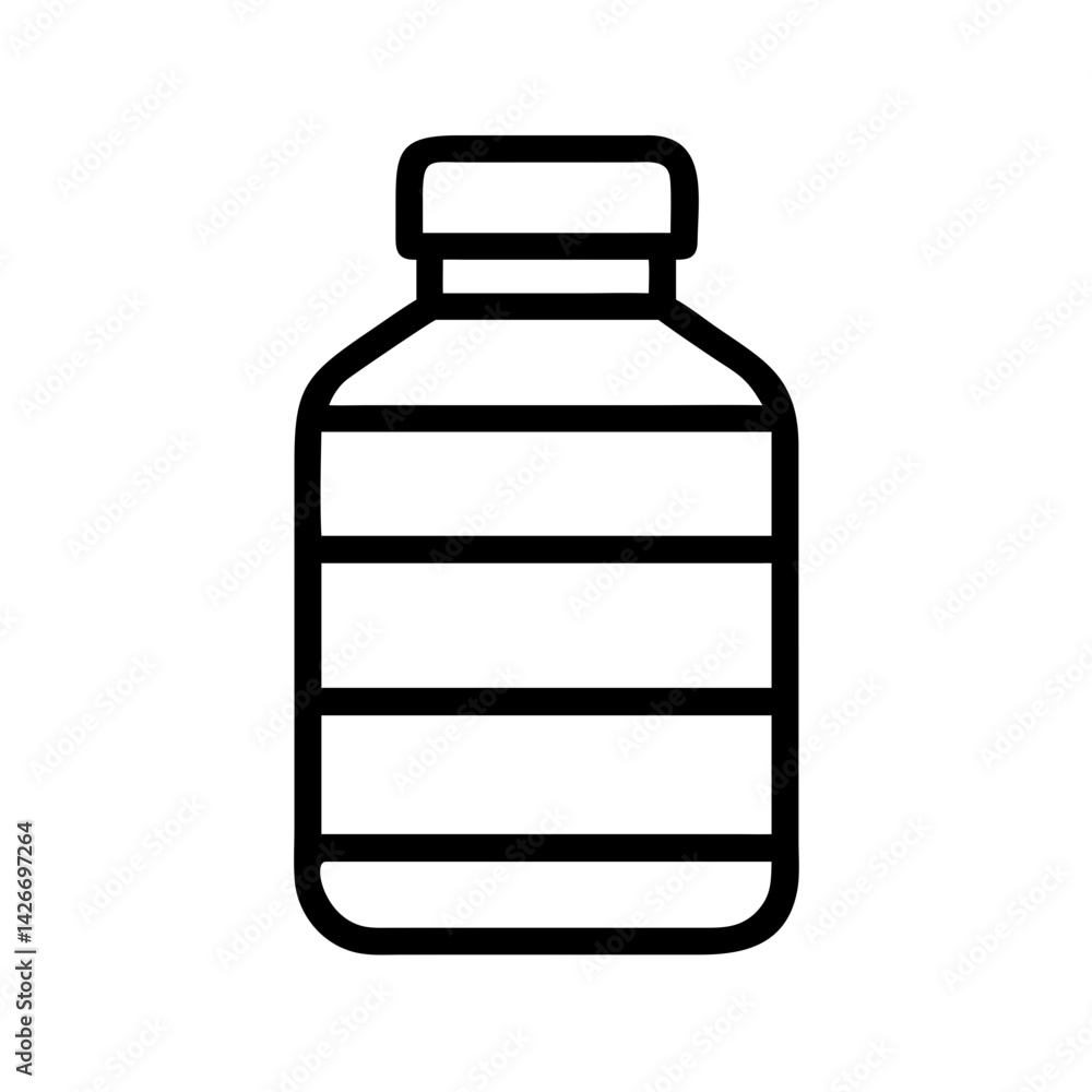 Obraz premium Chemical Container with Cap Lid Icon Design