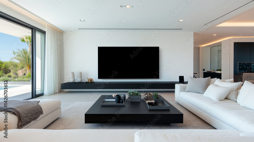 Fototapeta premium Modern living room with TV