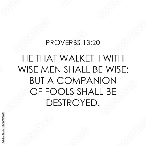 Bible Verse printable, wisdom proverbs quote, vector illustration