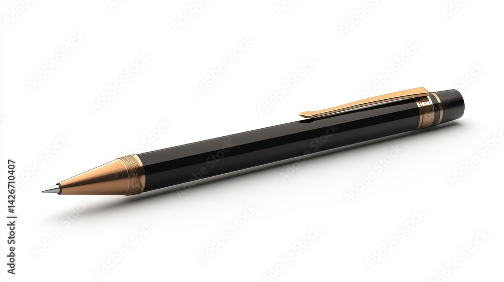 A mechanical pencil isolated on a pure white background, realistic lighting and shadow, ideal for cut-out and compositing A mechanical pencil isolated on a pure white background, realistic lighting and shadow, ideal for cut-out and compositing