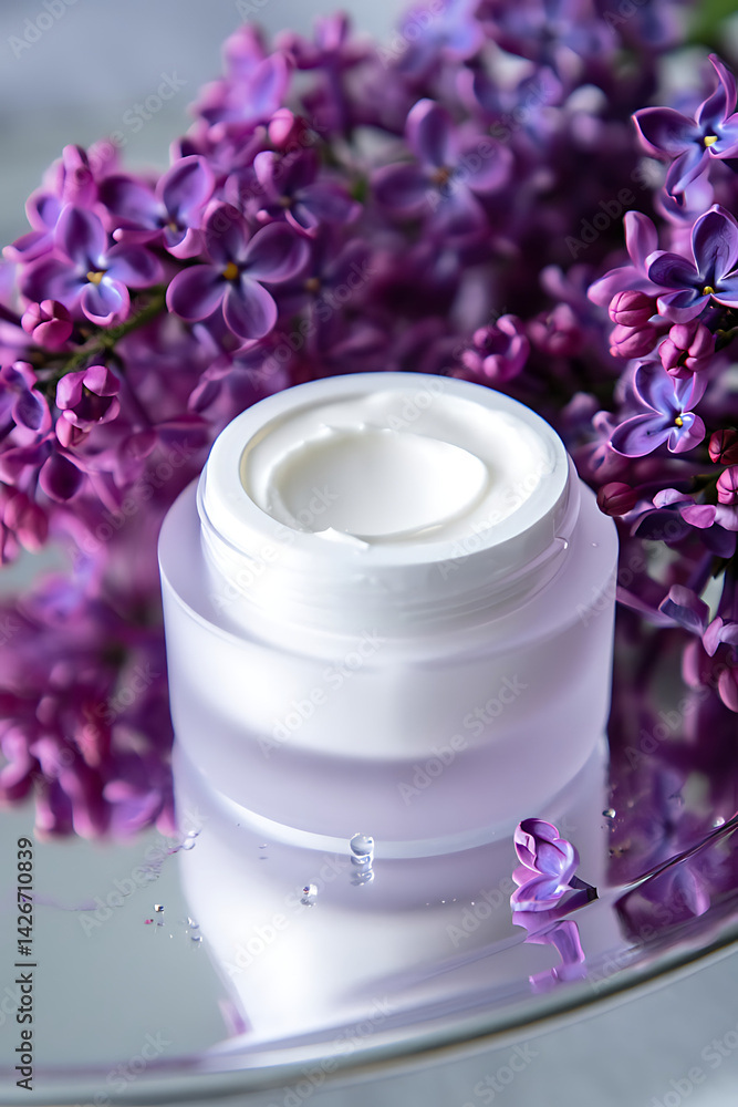 Discover the Power of Natural Skincare with a Soothing Lilac Flower Backdrop and Nourishing Face Cream for Your Daily Beauty Ritual Discover the Power of Natural Skincare with a Soothing Lilac Flower Backdrop and Nourishing Face Cream for Your Daily Beauty Ritual