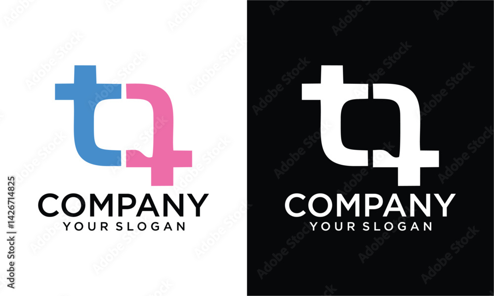 Obraz premium Creative TT Abstract Letters Logo Monogram