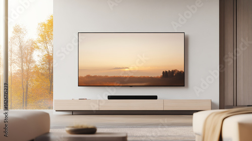 Modern living room with TV