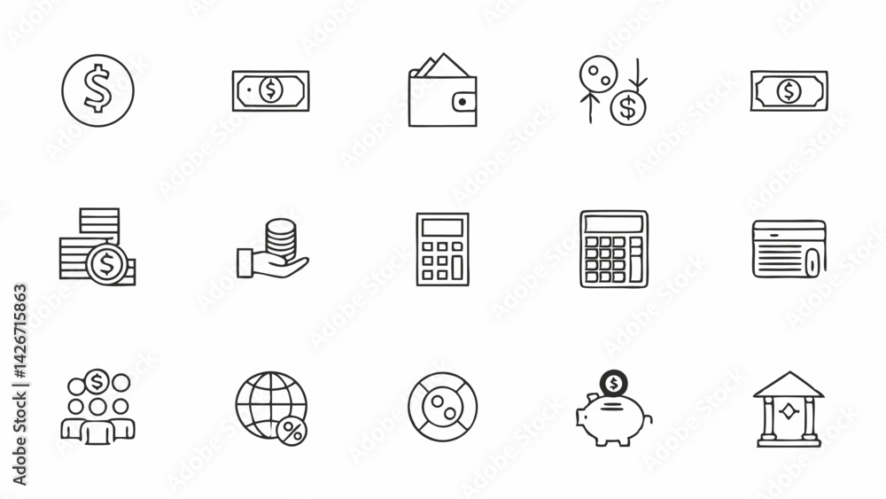 loan set of web icons in line style loan and cred.eps loan set of web icons in line style loan and cred.eps