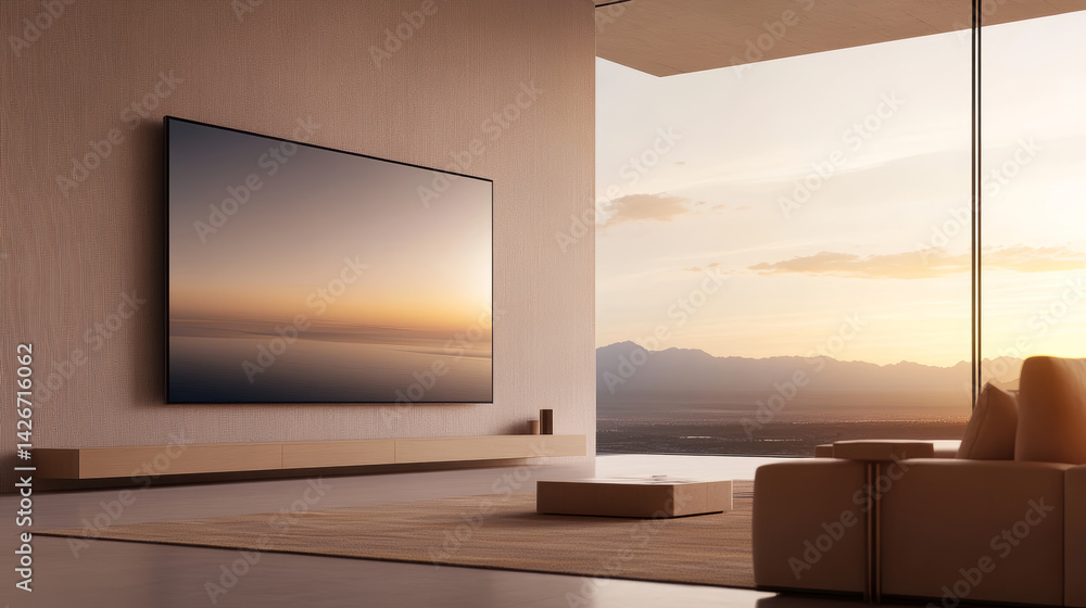 Fototapeta premium Modern living room with TV