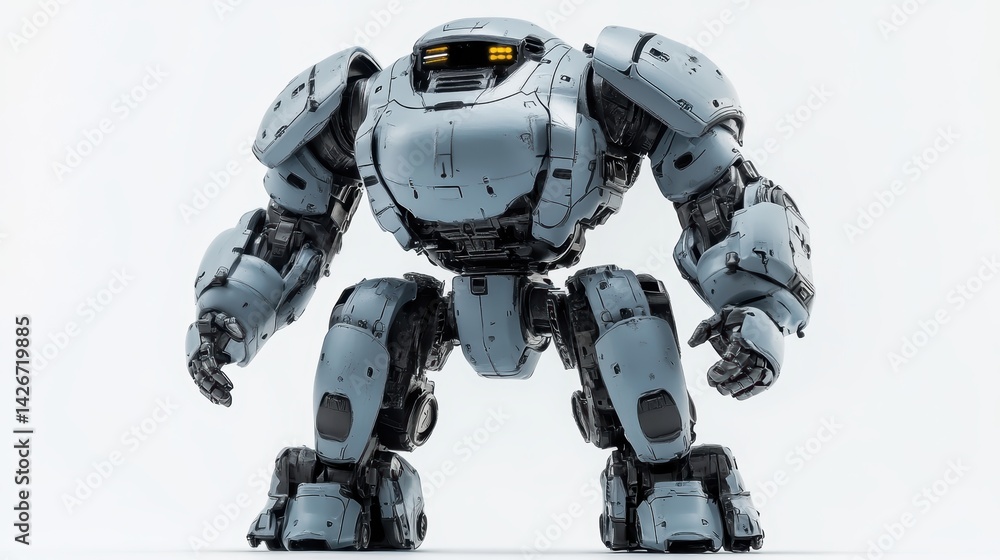 A toy robot figure isolated on a pure white background, realistic lighting and shadow, ideal for cut-out and compositing A toy robot figure isolated on a pure white background, realistic lighting and shadow, ideal for cut-out and compositing