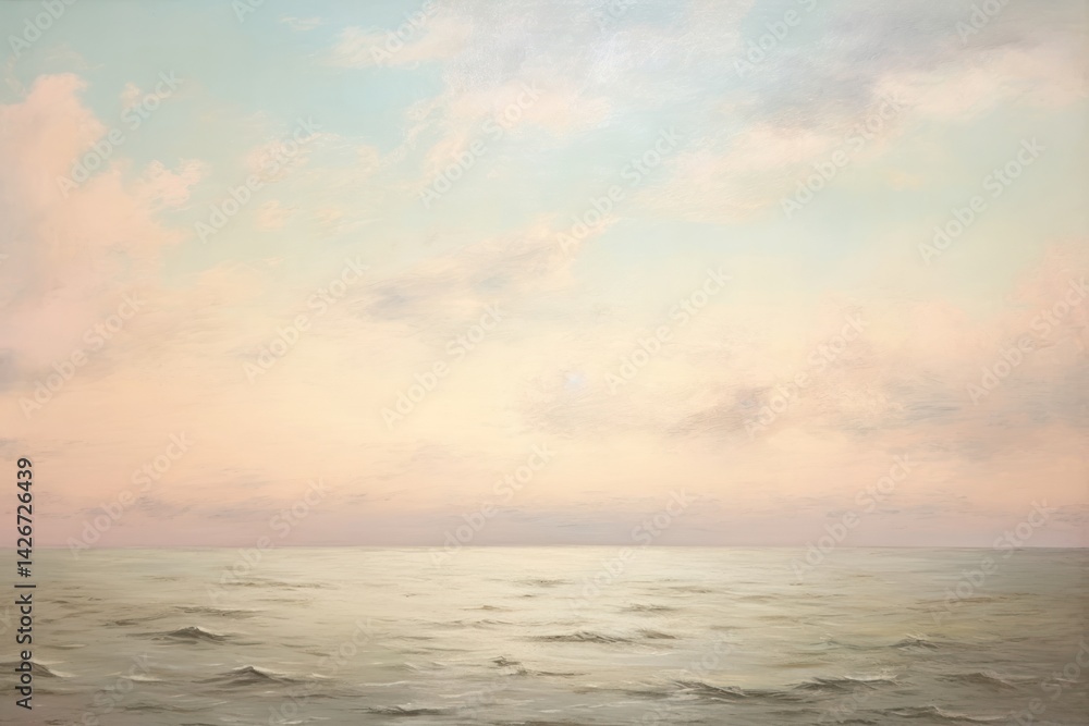 Fototapeta premium Sea landscape outdoors painting.