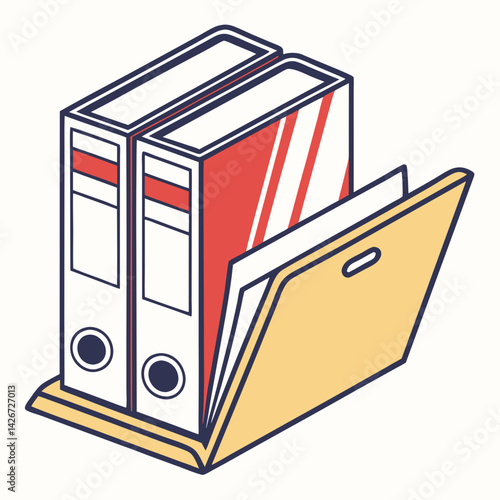 Folder silhouette vector illustration